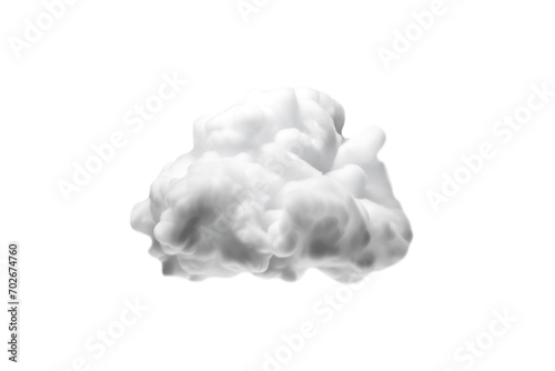 White fluffy cloud on transparent background, cloud png