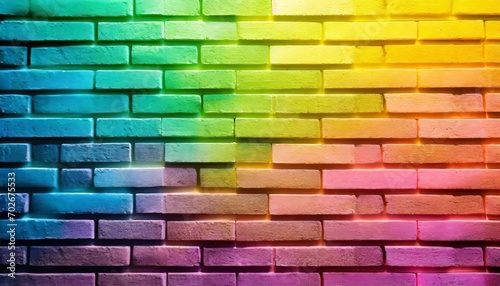 full frame colorful wall brick background texture