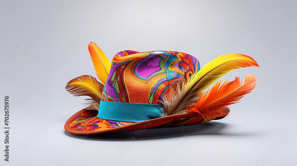 colorful hat on white background. colorful hat on white background.