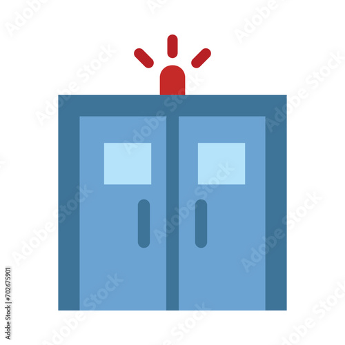 ICU Room Vector Flat Icon Design
