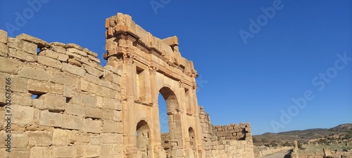 The Capitol Temples Capitolium, Roman ruins of Sbeitla, Sufetula, 2024 photo