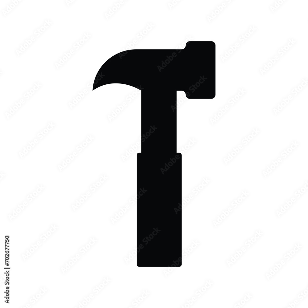 Hammer home improvement icon silhouette design isolated Hammer home improvement icon silhouette design isolated