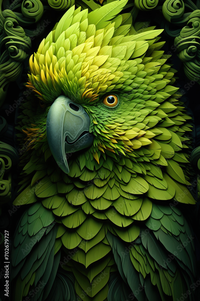 Fototapeta premium parrot, generative ai