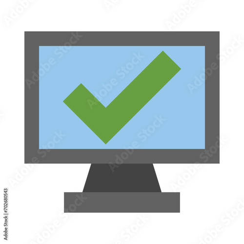 Checkin Vector Flat Icon Design