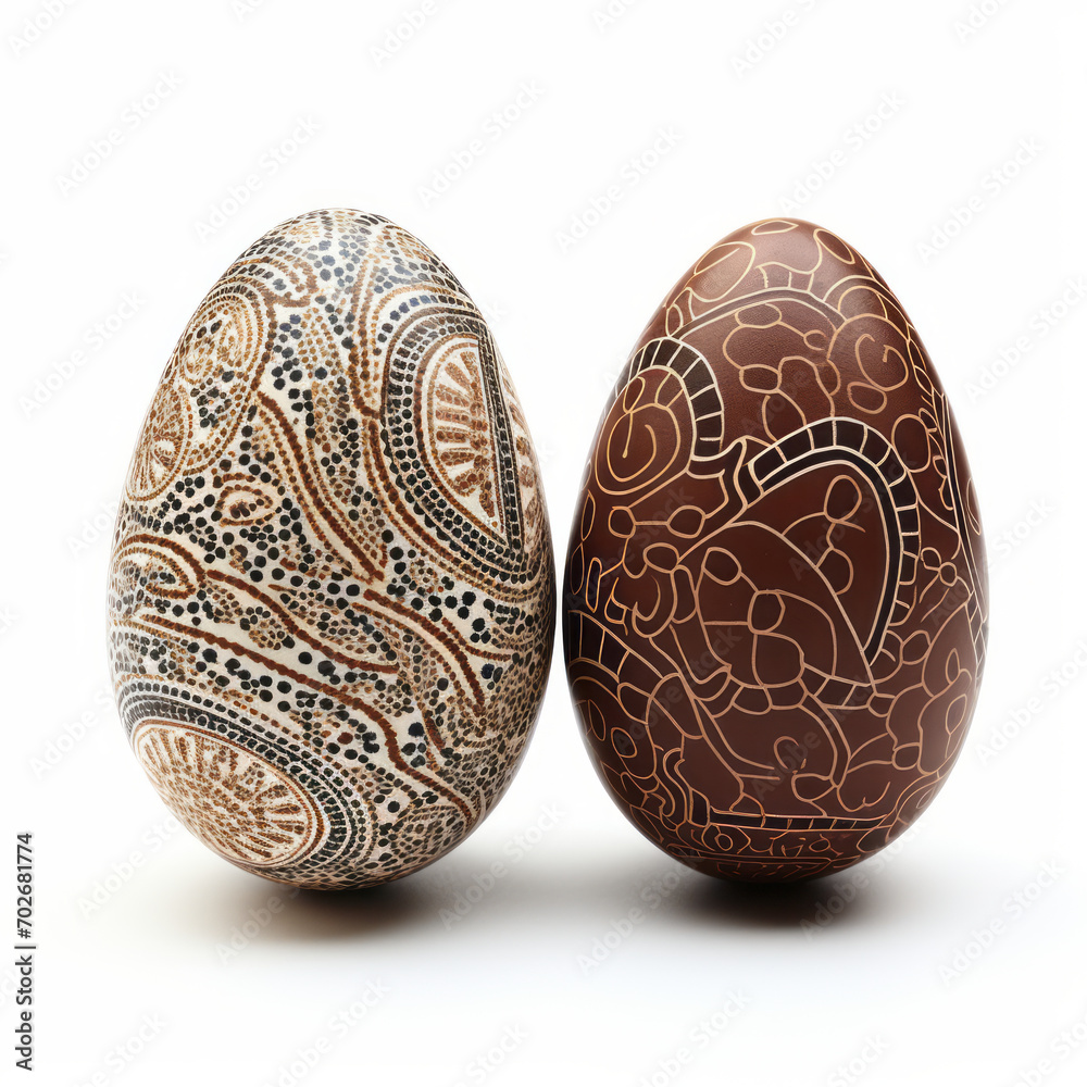 Different pattern easter eggs, each egg in different color Different pattern easter eggs, each egg in different color