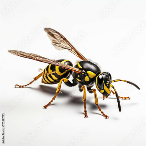 Wasp isolated on white background