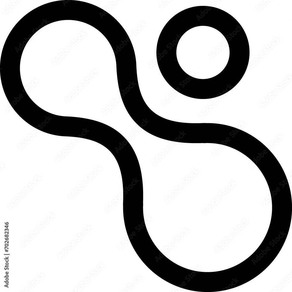 Abstract geometric y2k line black icon Abstract geometric y2k line black icon