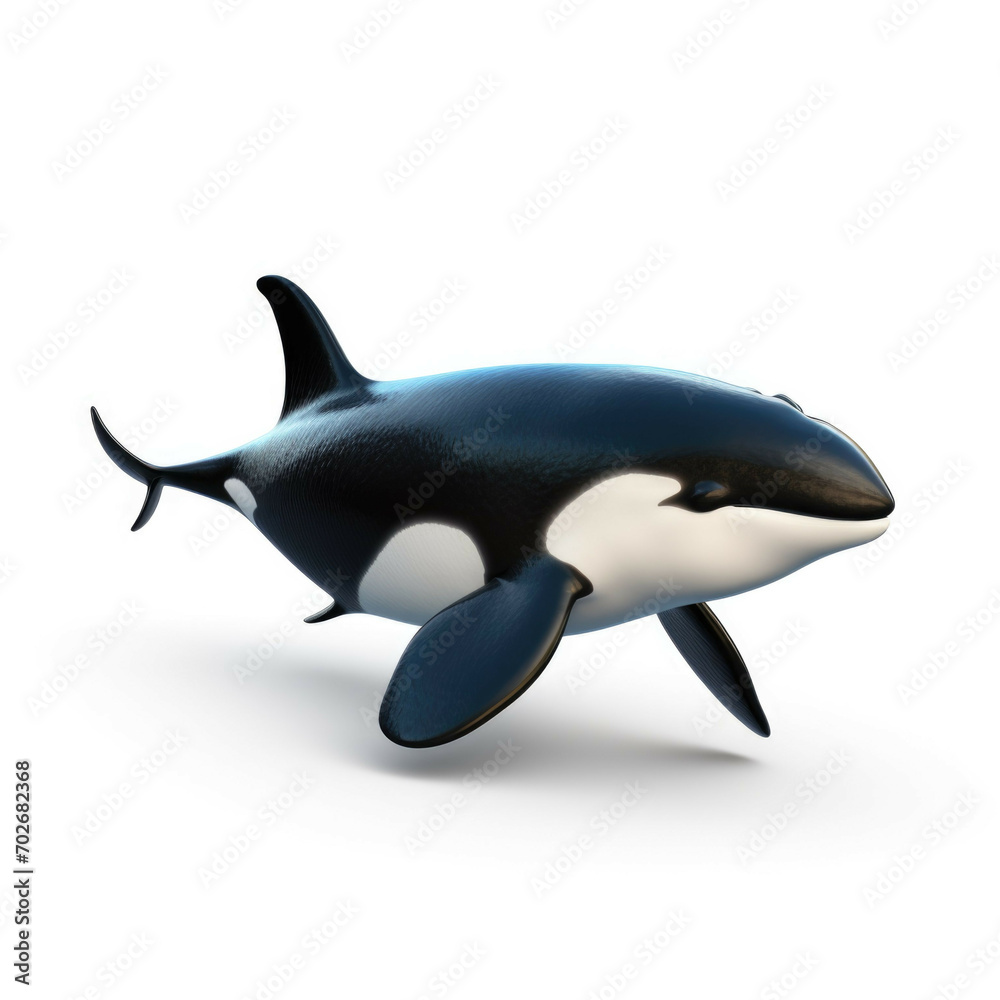 Fototapeta premium Orca isolated on white background
