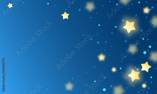 Star background design. Yellow stars on blue background. Vector illustration