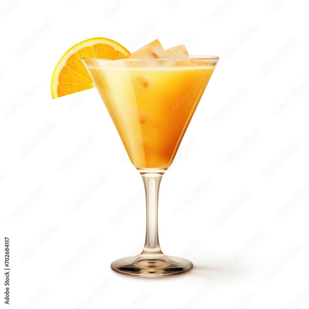 Golden Cadillac Cocktail, isolated on white background Golden Cadillac Cocktail, isolated on white background