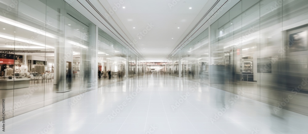Abstract blur showing interior of shopping mall background