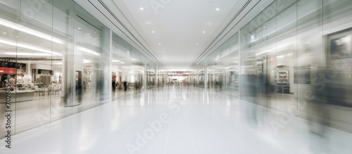 Abstract blur showing interior of shopping mall background