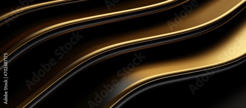 Black gold stripe diagonal 3d rendering background, dark surface with stripe gold