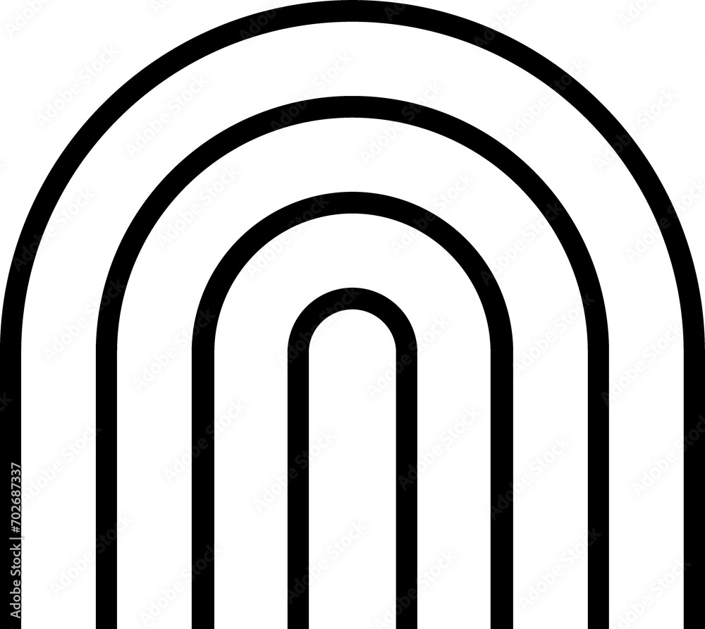 Abstract Rainbow Line Art black sign Abstract Rainbow Line Art black sign