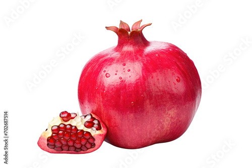 Sweetness Pomegranate Isolated On Transparent Background