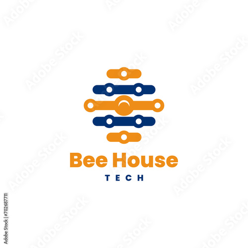 Bee House logo design for Tech and Animal