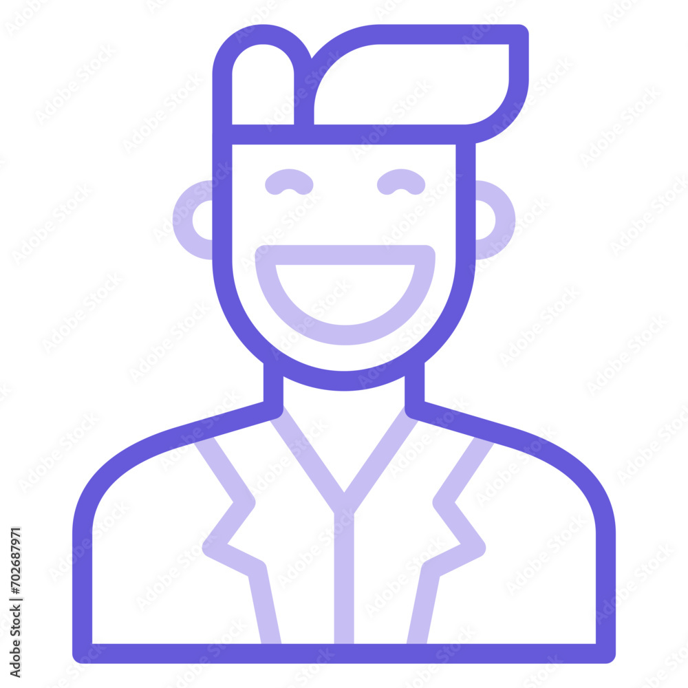 Smiling Man Icon of Dental Care iconset.