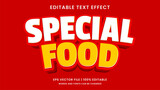 Special food 3d editable text effect