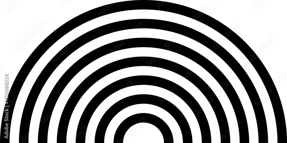 Obraz premium Rainbow line black icon