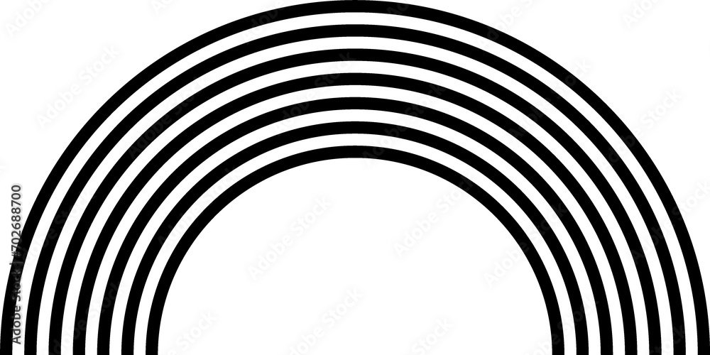 Obraz premium Rainbow line black icon