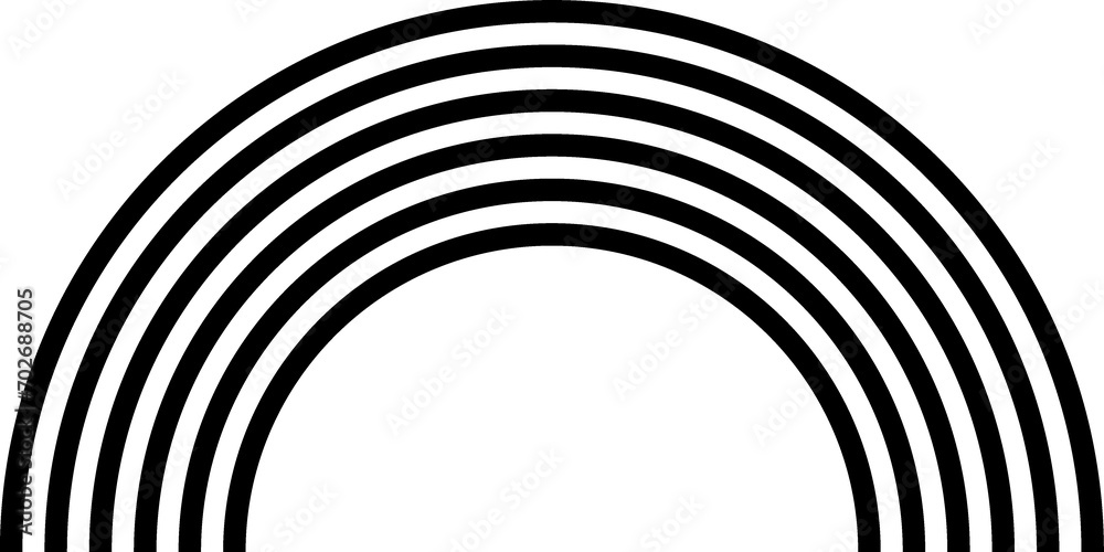 Obraz premium Rainbow line black icon