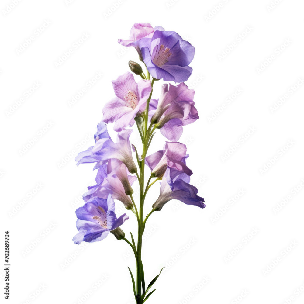 Larkspur Flower, isolated on white background