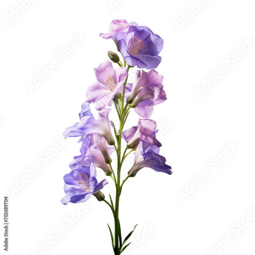 Larkspur Flower, isolated on white background