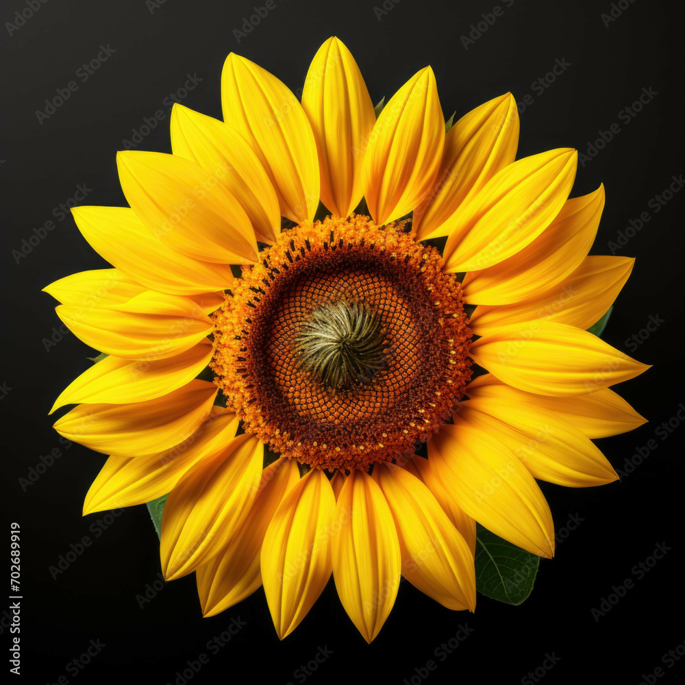 Fototapeta premium Sunflower Flower, isolated on white background