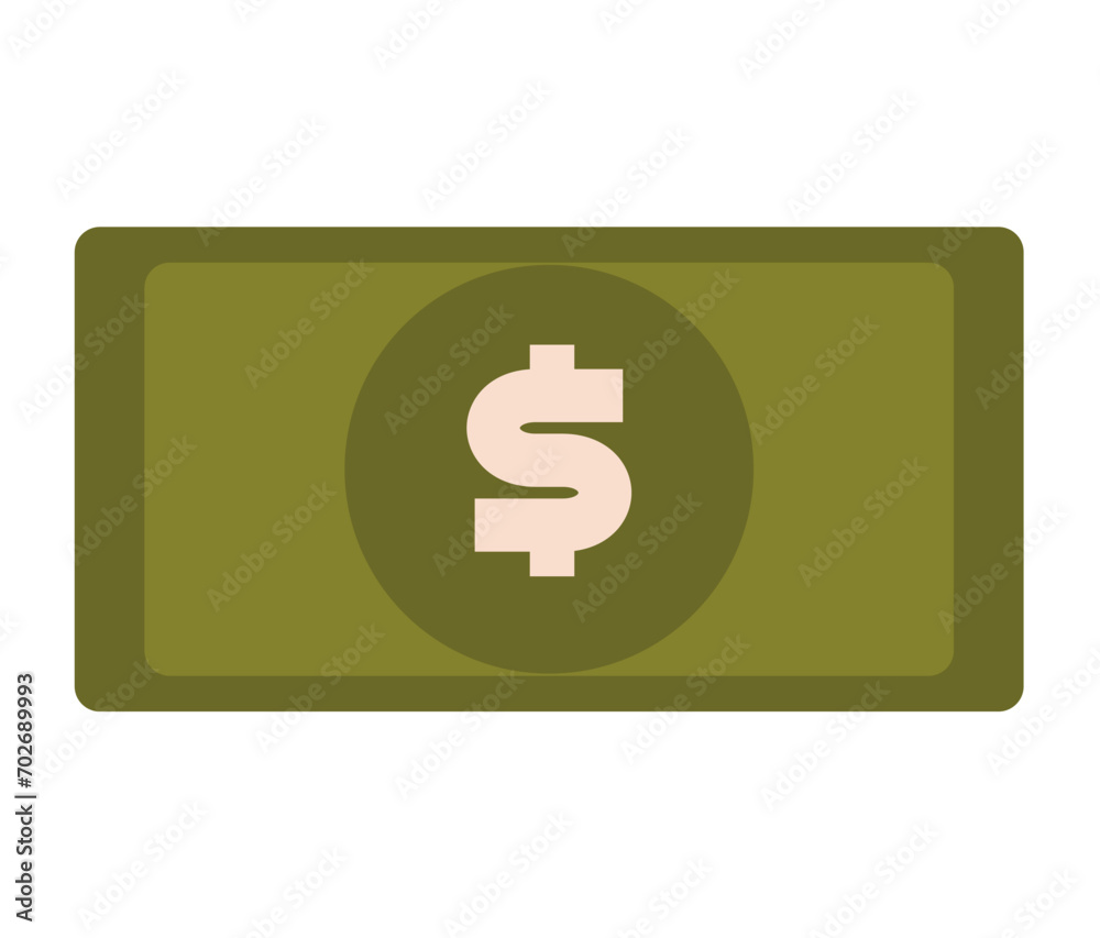 Business element of colorful set. This striking illustration seamlessly blends the world of business with the allure of cash money. Vector illustration.