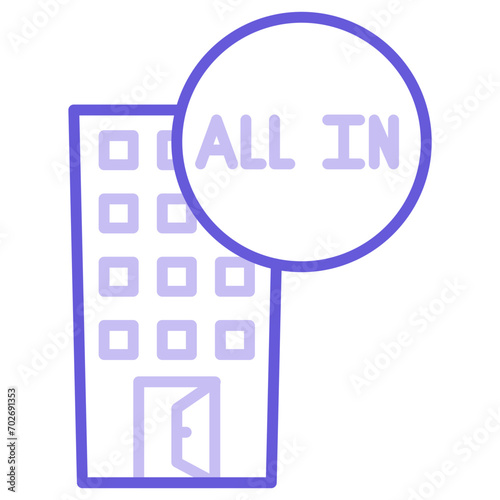 All Inclusive Icon of Hotel Management iconset.