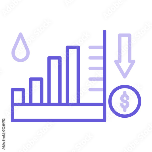 Oil Price Decrease Icon of Petrol Industry iconset.