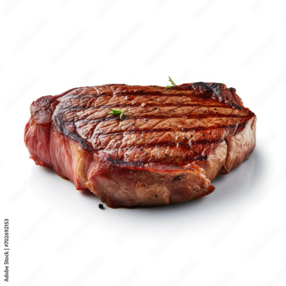 Sirloin Steak isolated on white background