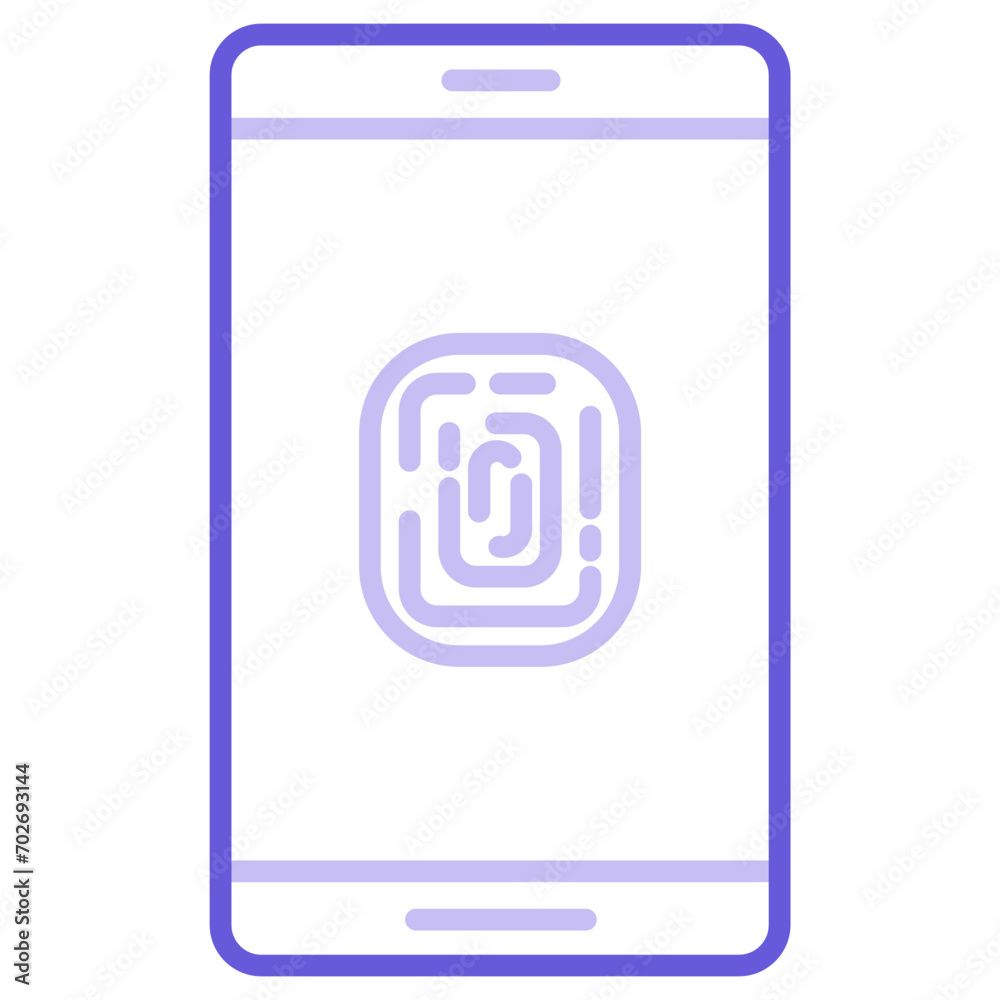 Mobile Fingerprint Icon of Cyber Security iconset.