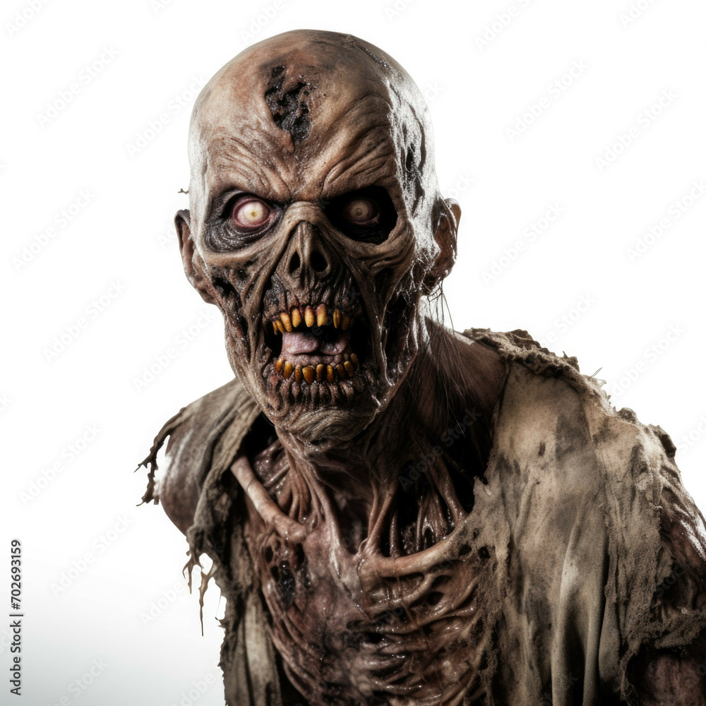 Zombie isolated on white background Zombie isolated on white background