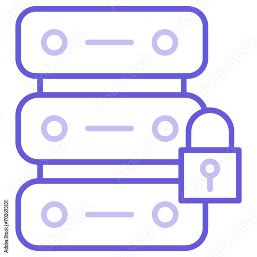 Server Locked Icon of Cyber Security iconset.