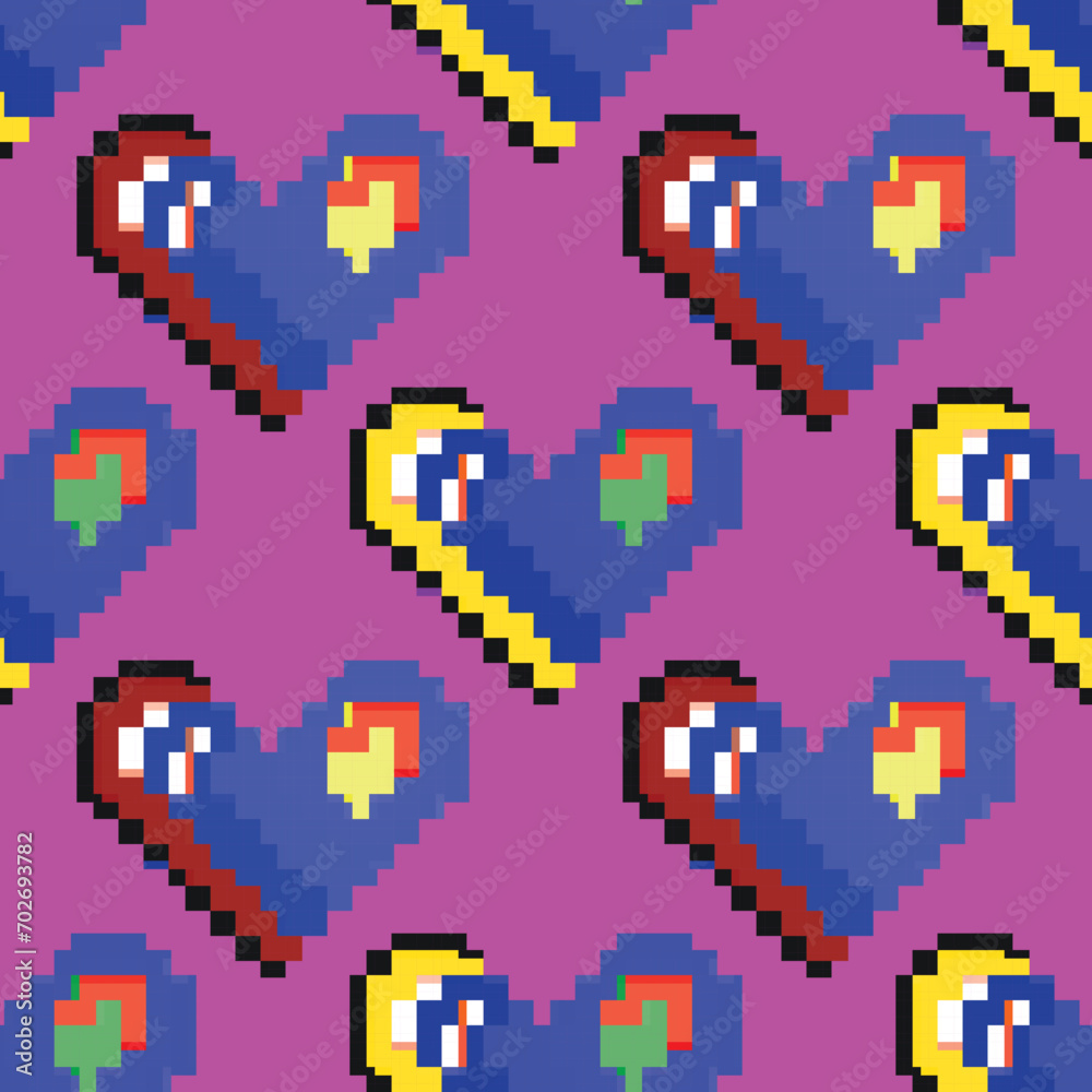 Fototapeta premium pop heart color pattern design for valentine's day