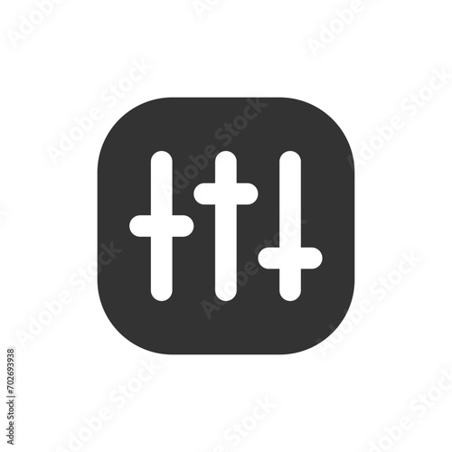 Settings glyph vector icon isolated. Settings stock vector icon for web, mobile app and ui design