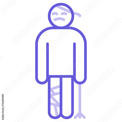 Broken Leg Icon of Medicine iconset.