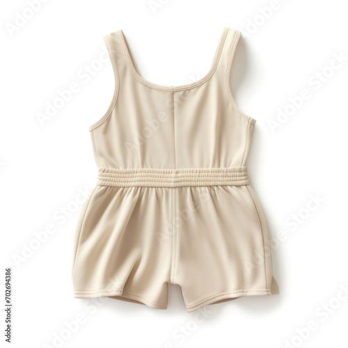 Beige Romper isolated on white background