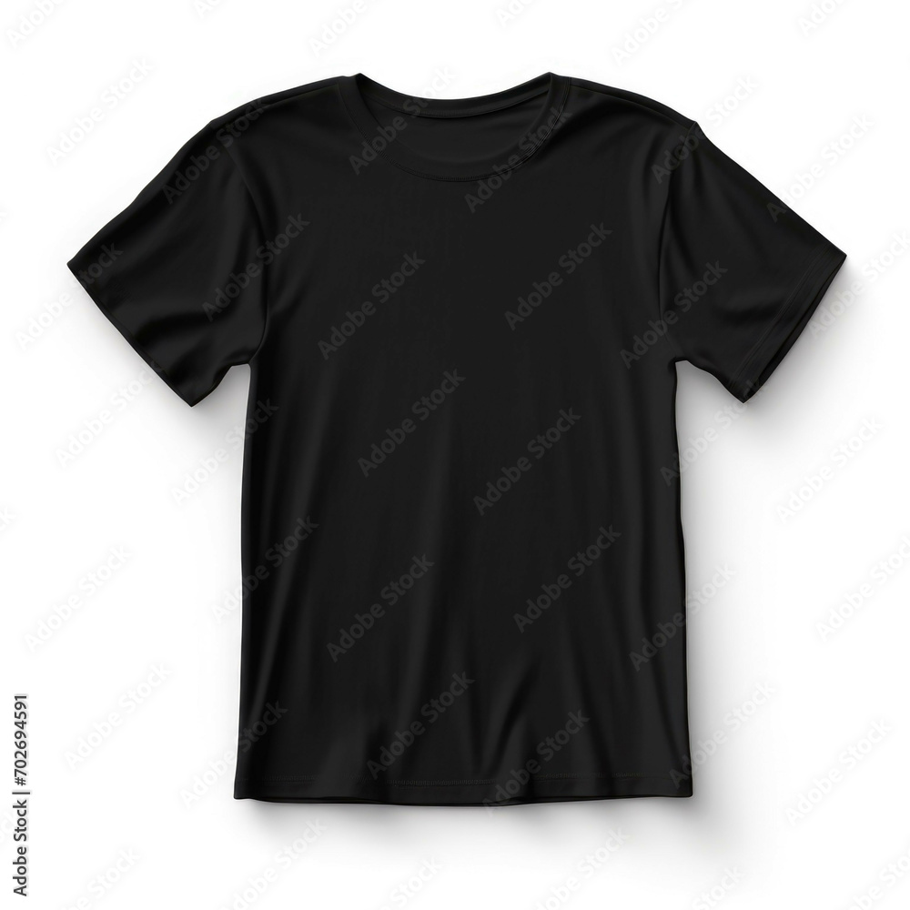 Black T-Shirt isolated on white background Black T-Shirt isolated on white background