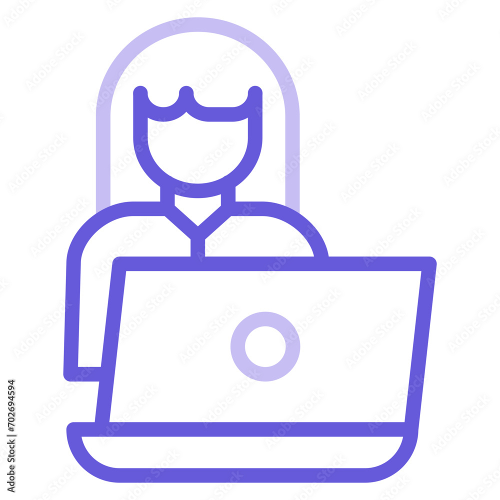 Woman Using Laptop Icon of Housekeeping iconset. Woman Using Laptop Icon of Housekeeping iconset.