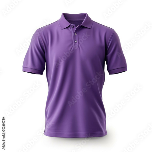 Purple Polo Shirt isolated on white background