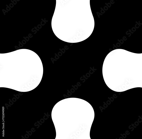 Puzzle piece black fill icon isolated on transparent background. Different sides square presentation. Abstract infographic explanatory text field for business statistics. Autism awareness symbol.