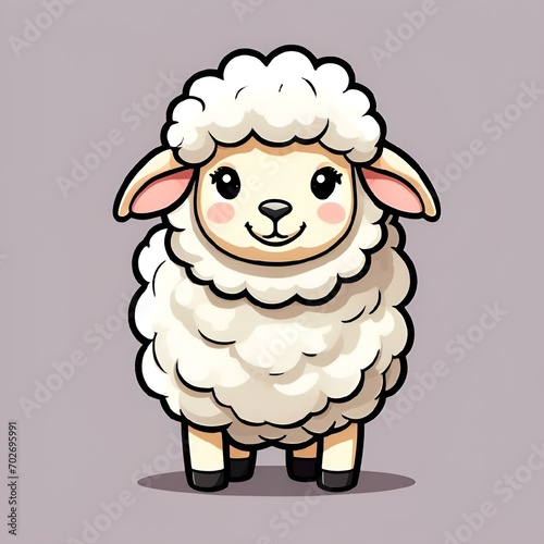 AI generated illustration of a cartoonish sheep