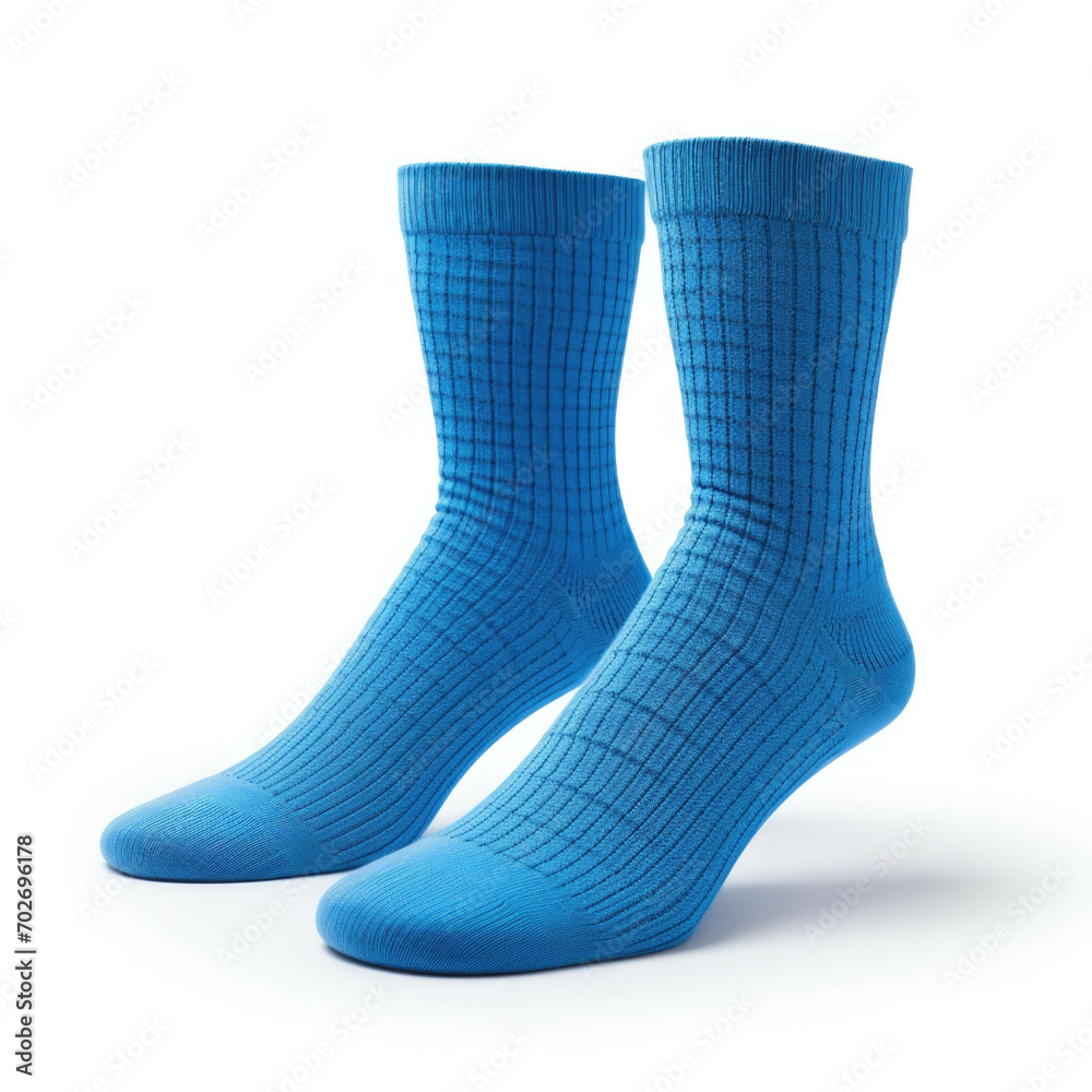 Blue Socks isolated on white background Blue Socks isolated on white background