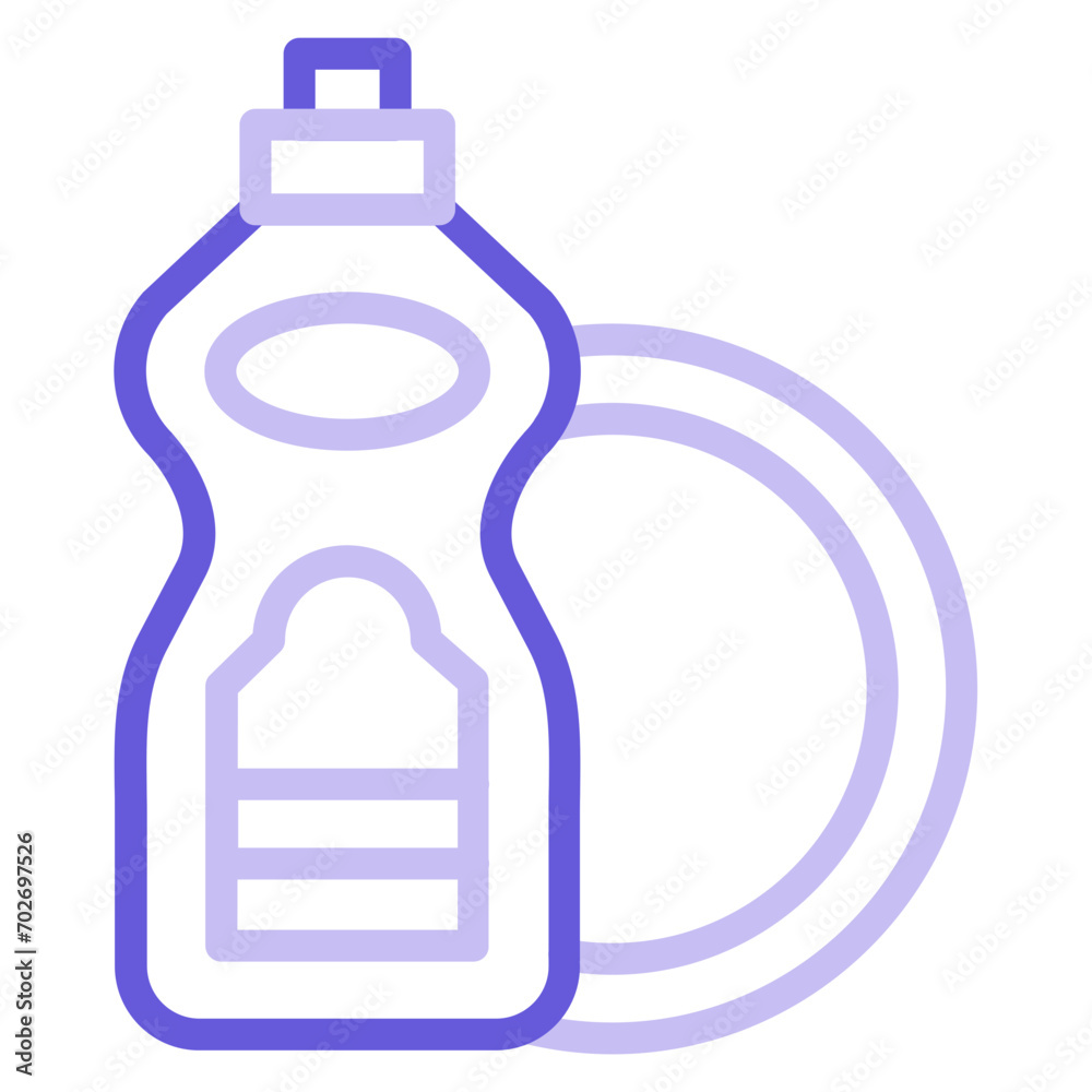 Fototapeta premium Clean Dishes Icon of House Cleaning iconset.