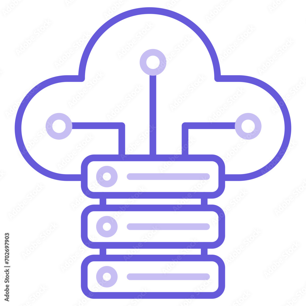 Fototapeta premium Cloud Storage Icon of Seo and Web iconset.