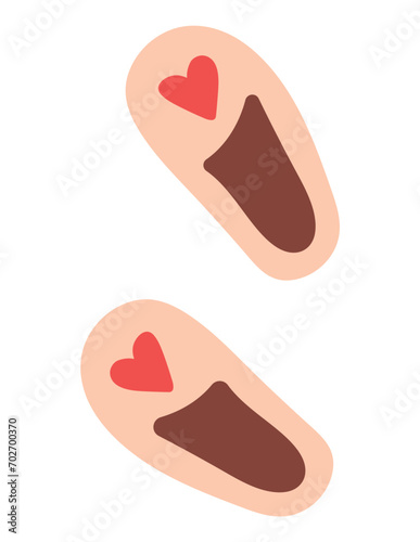 Element of cozy winter set in colorful design. A charming illustration seamlessly blends creative design with the snug comfort of winter slippers. Vector illustration.