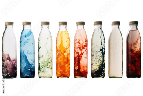 Water Bottles Isolated On Transparent Background photo