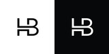 modern and Unique letter HB initials logo design